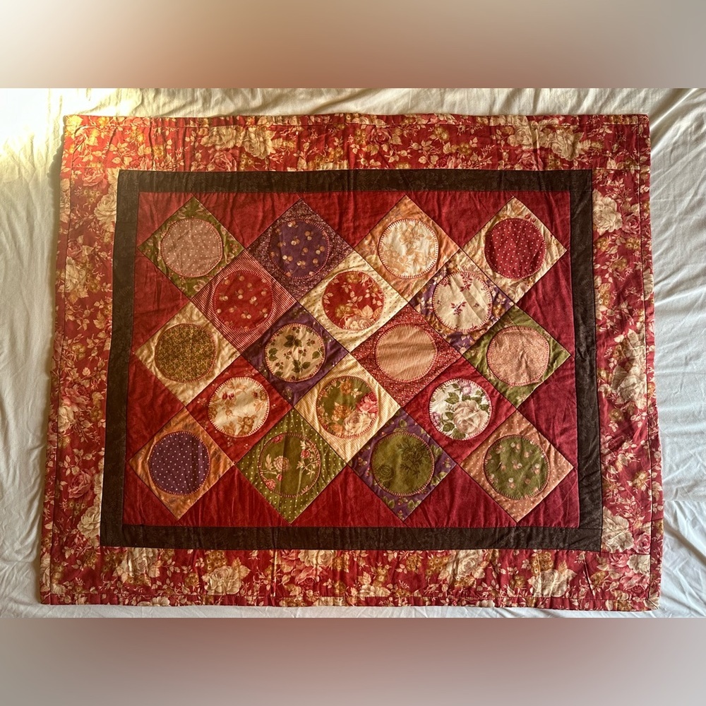 Vintage Charm Handmade Quilt - Size 34” x 27”